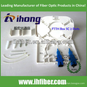 Nuevos Productos FTTH mini terminal box 2 core SC adapter